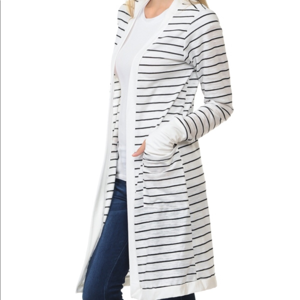 ❗️LAST ONE LARGE ❗️Open Cardigan with Thumb Hole - Picture 3 of 6